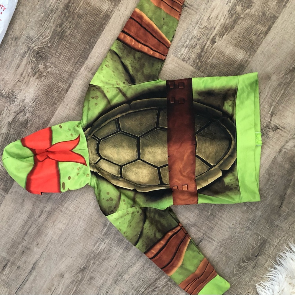 Champion Kids Turtle Hero Costume Hoodie - Green and Brown